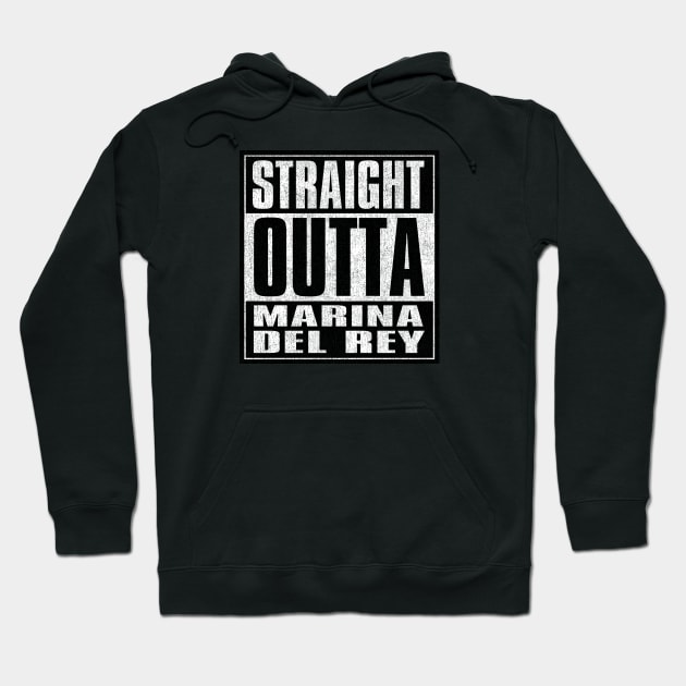 Straight Outta Marina del Rey Hoodie by Tv Moments